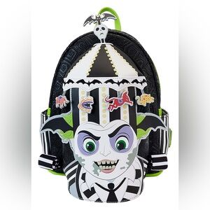 Loungefly Beetlejuice Carousel Glow in the Dark Mini Backpack w/ Embossed Design
